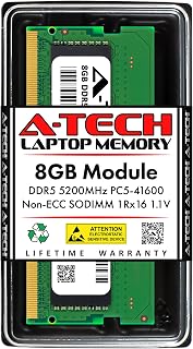 A-Tech 8GB DDR5 5200MHz SO-DIMM Laptop RAM Upgrade