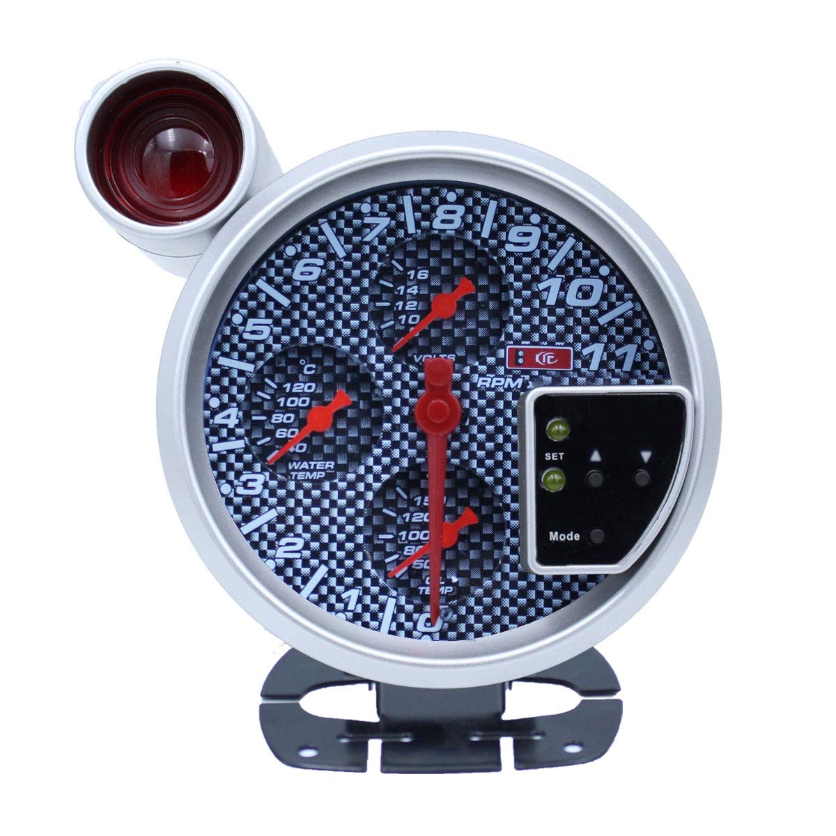 Instrumentación Instrumento de modificación multifunción automotriz de 5 "4 en 1 Temperatura del Agua Temperatura del Aceite Voltaje Presión del Aceite Tacómetro