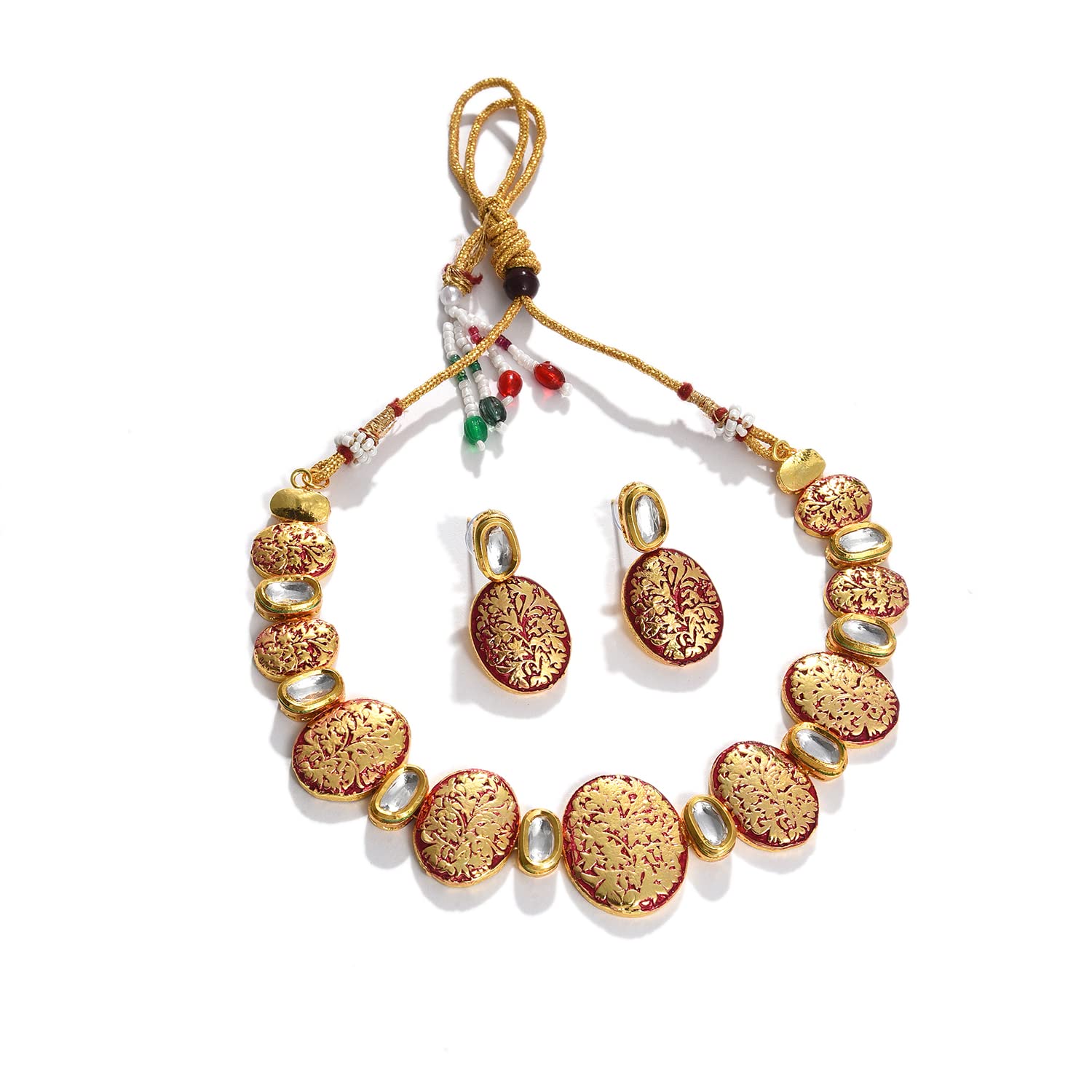 See full amazon price history chart for SOHI Gold Plated Designer Kundan Necklace and Earrings Set For Women SOHI Gold Plated Designer Kundan Necklace and Earrings Set For Women (B09Y8YHGNN) Amazon Price History, Amazon Price Tracker