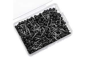 500 Pack Map Push Pins 1/8 Inch Black Map Tacks