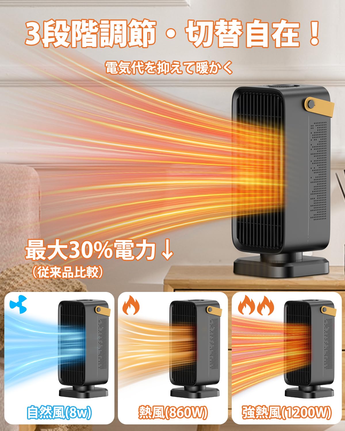 セラミックヒーター 小型 電気ファンヒーター 2秒速暖 暖房器具 Amazon | セラミックヒーター 小型 電気ファンヒーター 2秒速暖 暖房