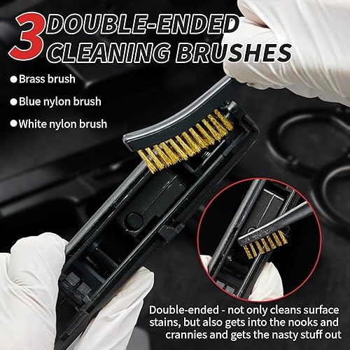 Miniatura 3 de Kit de limpieza para armas en caja grande, suministros de limpieza 4 en 1 incluye cepillos, parches, hisopos, paño sin pelusa, suministros altamente