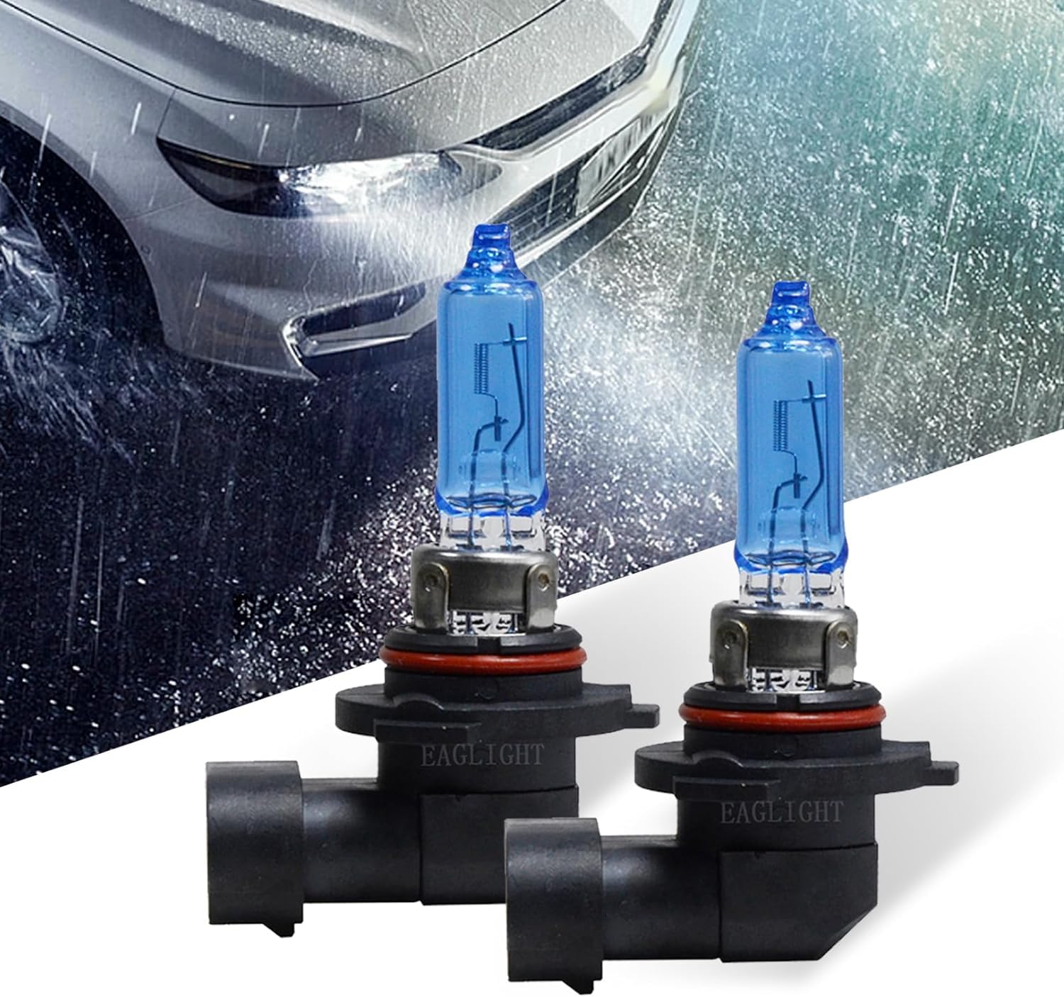 2 PCS HB3/9005 Halogen Bulb, 12V 100W High Beam Low Beam Driving Fog Light, P20D Lamp Holder White Super Bright Bulb, for Most Cars, SUVs, Trucks