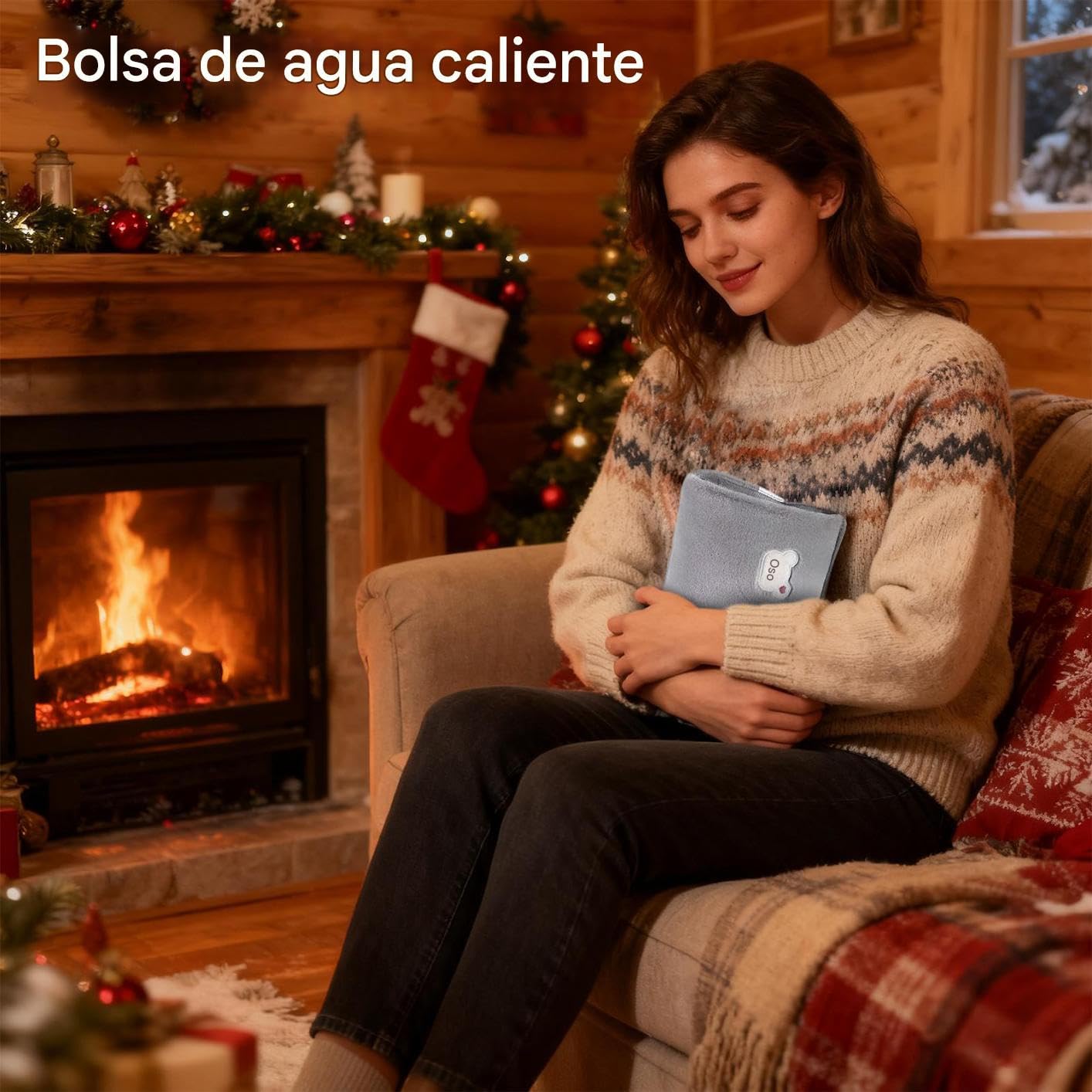 Bolsa de Agua Caliente Eléctrica - Calentador De Manos Eléctrico A Prueba De Fugas | Botella De Agua Caliente Con Funda De Peluche - Para Músculos Cuello Hombros Piernas Cintura Vientre Cuerpo