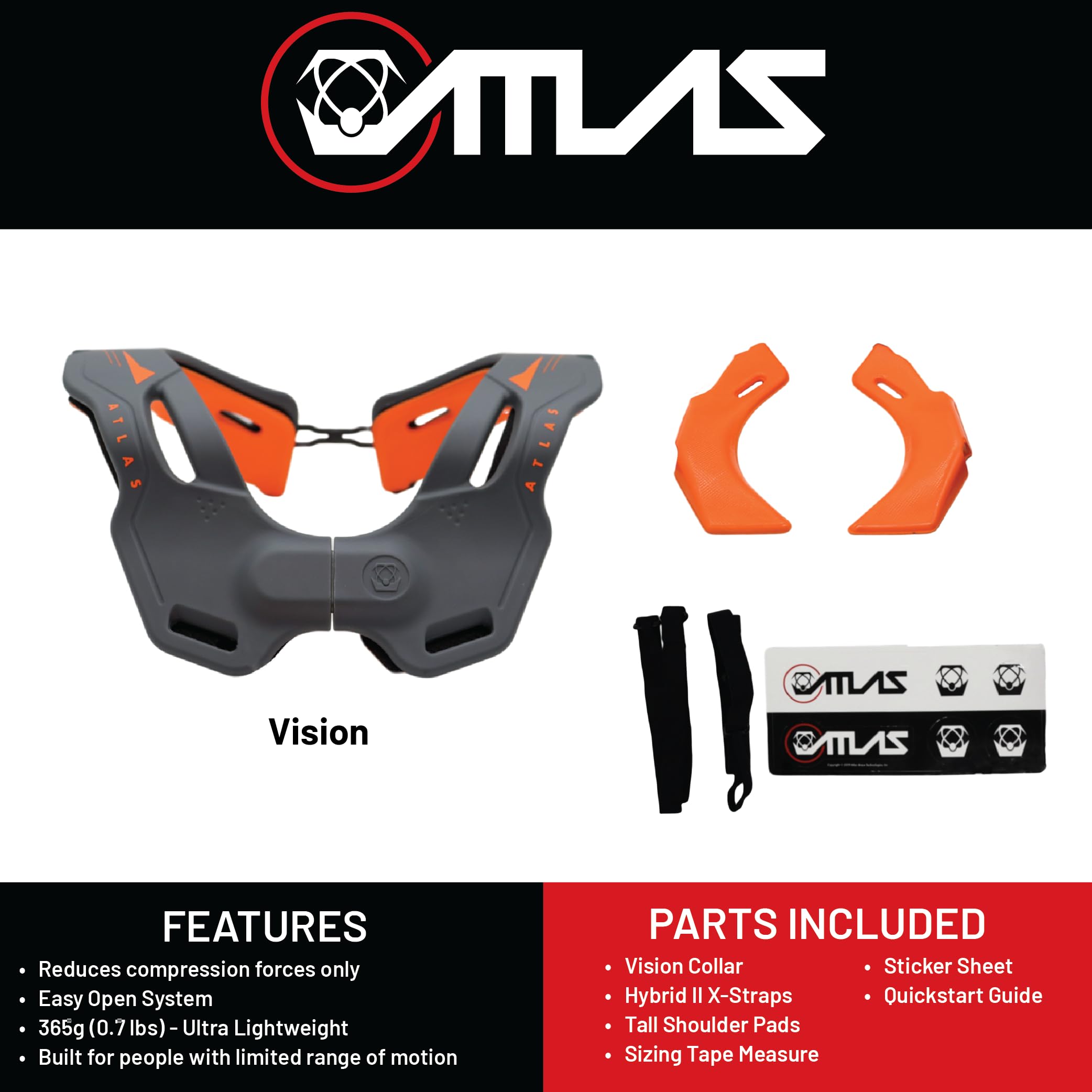 Amazon.co.jp: Atlas Brace Vision 抗圧縮襟ネックブレース(大人 - S/M
