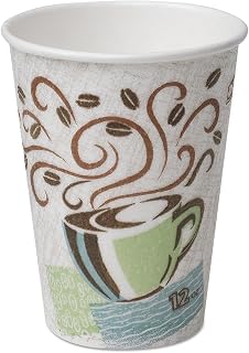 Hot Cups, Paper, 12oz, Coffee Dreams Design, 50/Pack