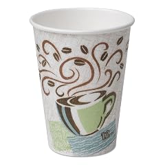 Dixie Hot Cups Paper 12oz Coffee Dreams Design 50 Pack