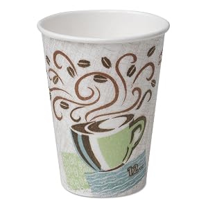 Dixie Hot Cups Paper 12oz Coffee Dreams Design 50 Pack
