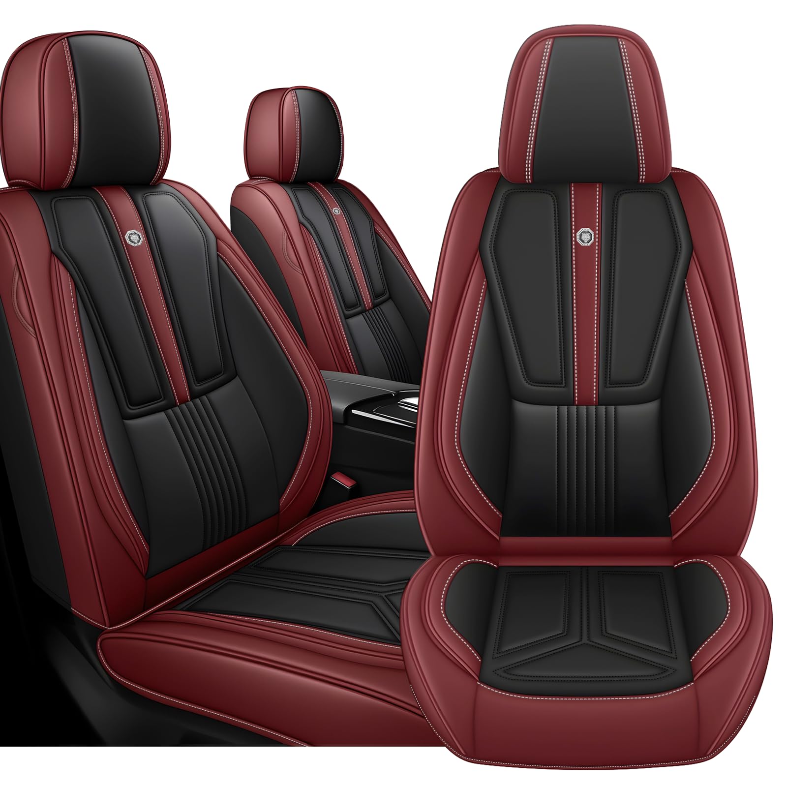 Arazi Front Car Seat Covers for Chevrolet Chevy Camaro 2016-2024,Black&amp;Red