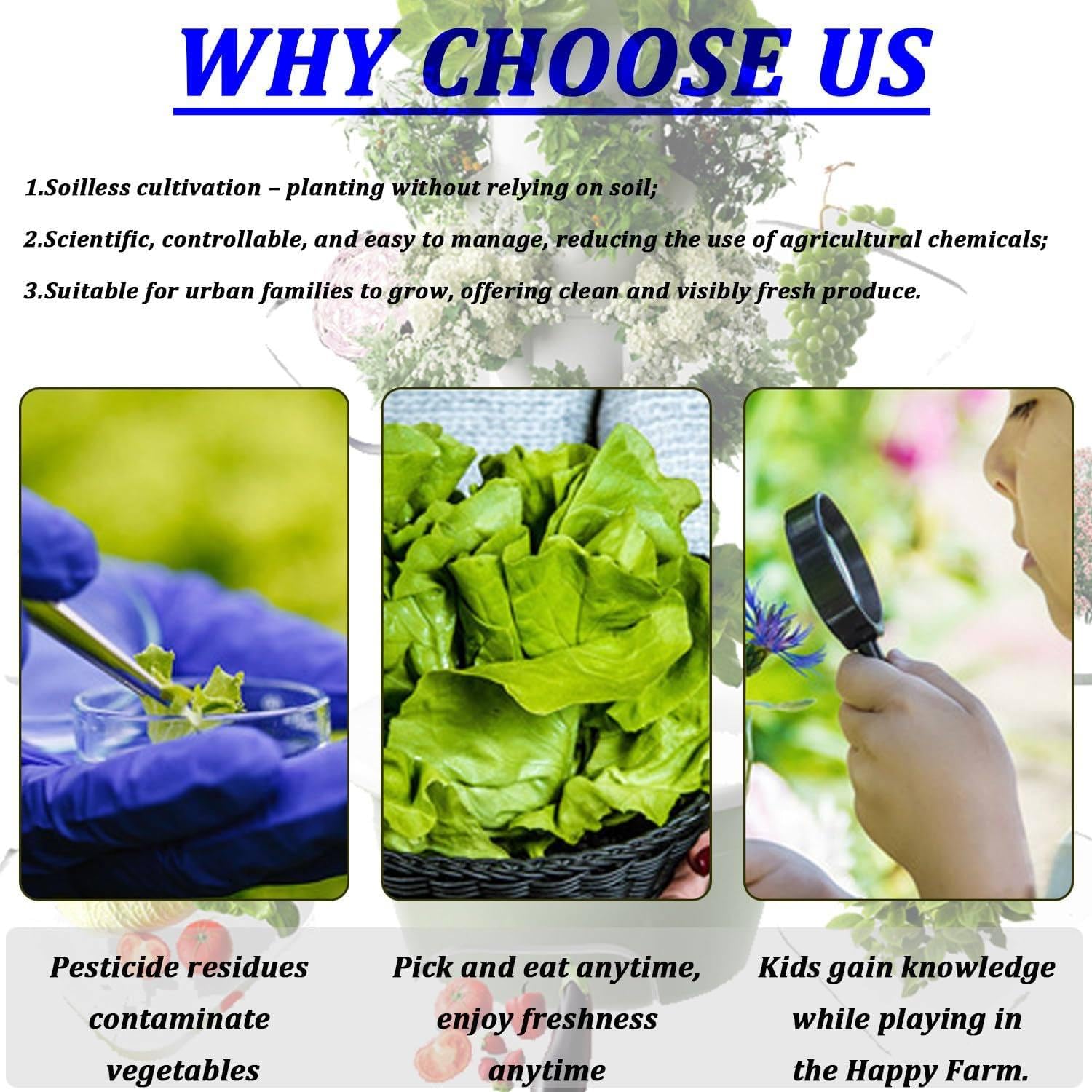 Kits de Cultivo hidropónico en Torre, Cultivo hidropónico Vertical, Sistemas automático de circulación de Agua, Kit de Sistemas de Cultivo hidropónico de 20/28/36 cápsulas 9Layer-WithLight