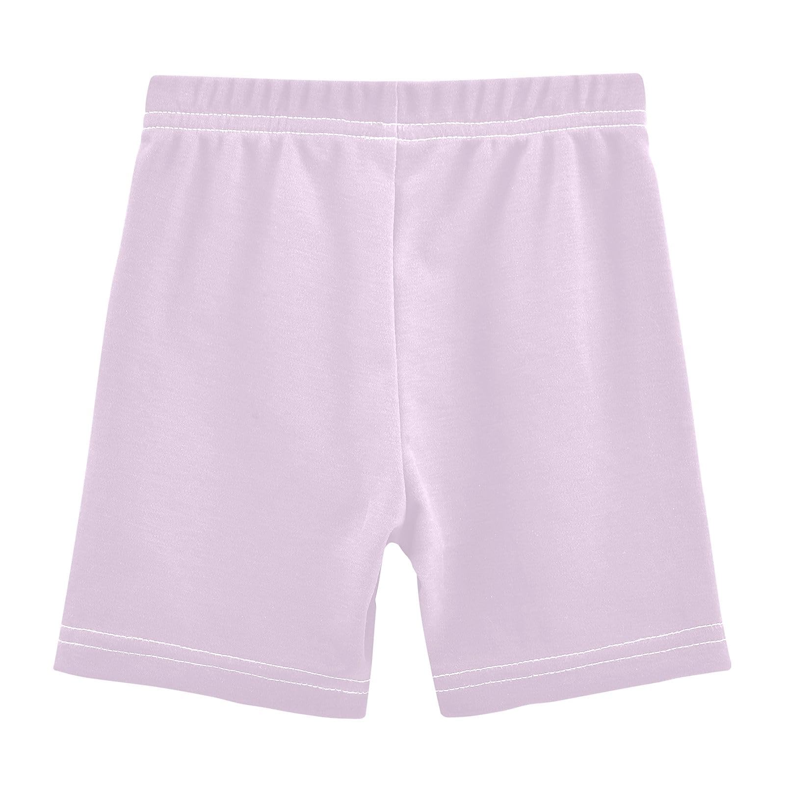 CHIFIGNO Girls' Bike Shorts Cotton Cartwheel Shorts Kids Under Dress Dance Short Pail Lilac 5T