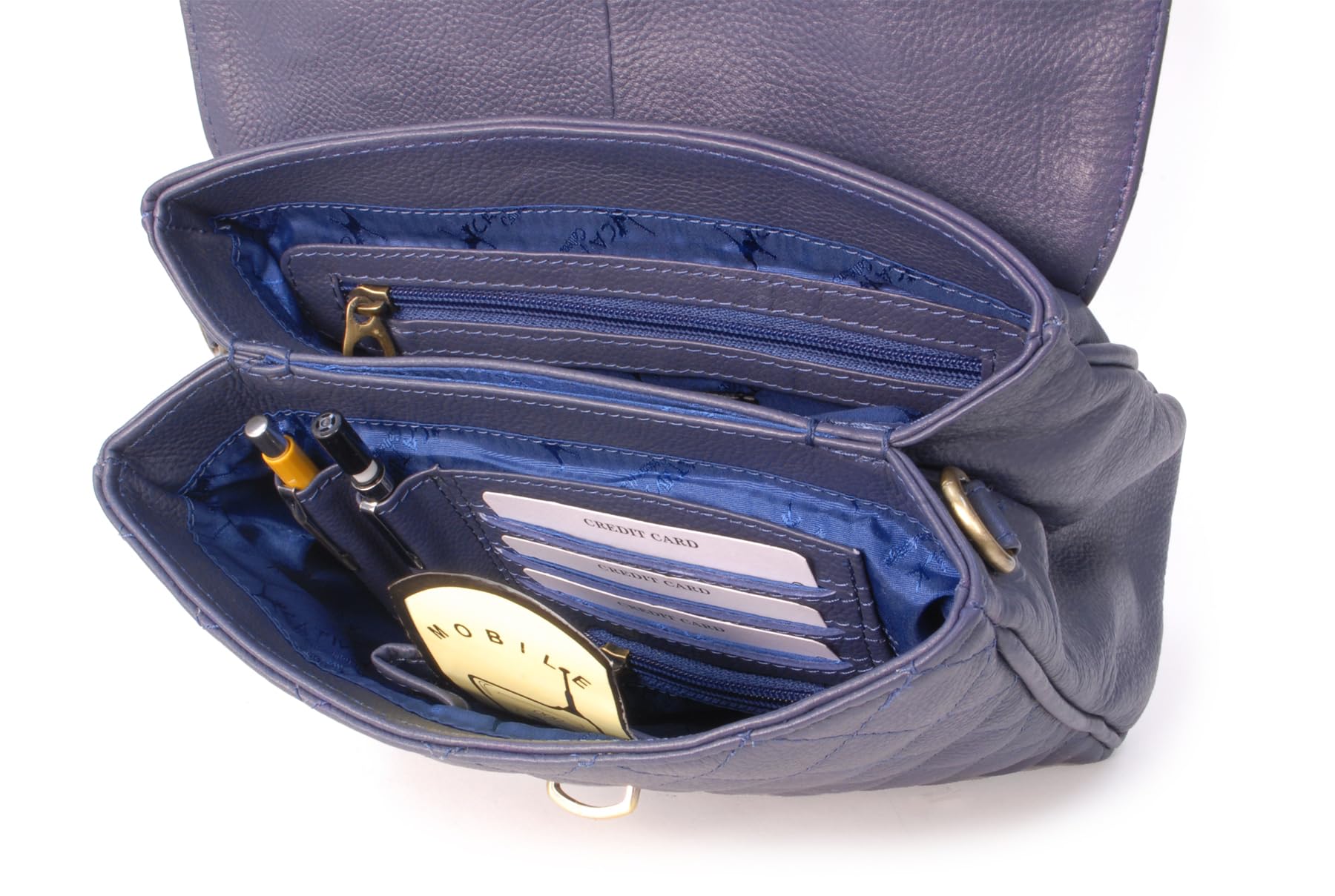 Catwalk Collection Handbags - Bolso de Mano Mediano con Correa Bandolera - Bolso con Asa de Mujer - Bolsito de Piel Acolchado - Hayley