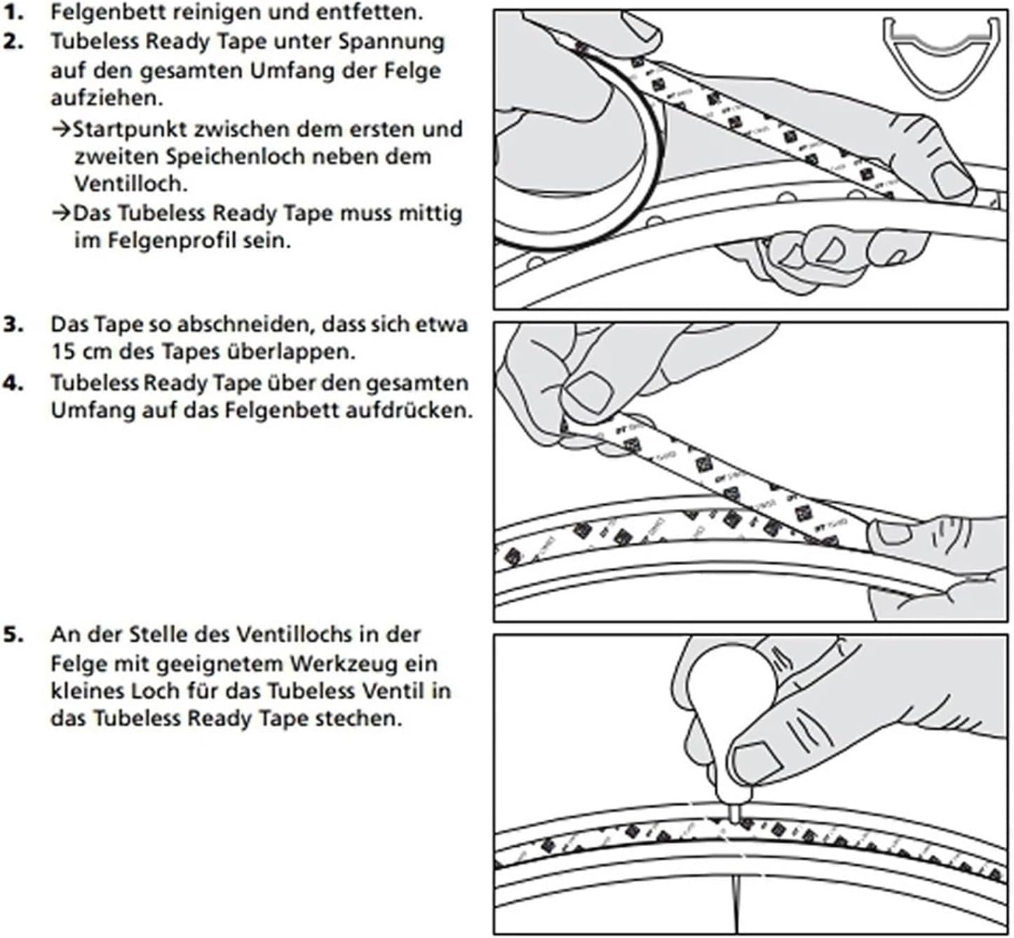 MTB/Road Tubeless Rim Tape 15-50mm, Carbon Fiber Wheel Pads