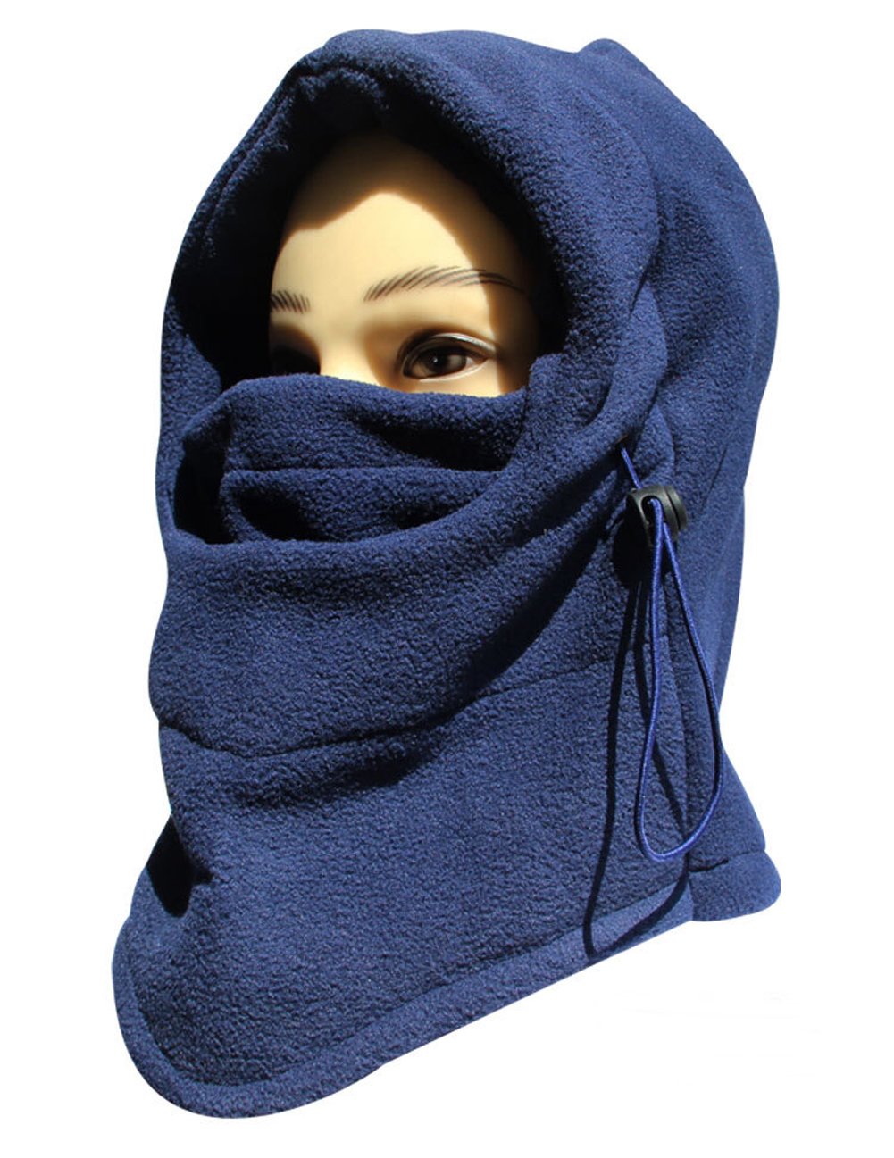 Top Seller Newest and Functional 6 in 1 Neck Warm Helmet Winter Face Hat Fleece Hood Ski Mask Equipment A-blue Large