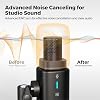 NearStream AM25X Gen3 Micrófono de podcast USB/XLR para PC/mezcladora de audio | Micrófono de condensador con soporte de escritorio para streaming/podcast, cancelación de ruido USB-C, volumen, conector para audífonos, silencio, XLR para mezcladoras USB, XLR 3