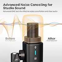 Vista 3 de NearStream AM25X Gen2 Micrófono de Condensador XLR/USB con Cancelación de Ruido/Control de Volumen/Entrada de Auriculares/Silencio, Micrófono