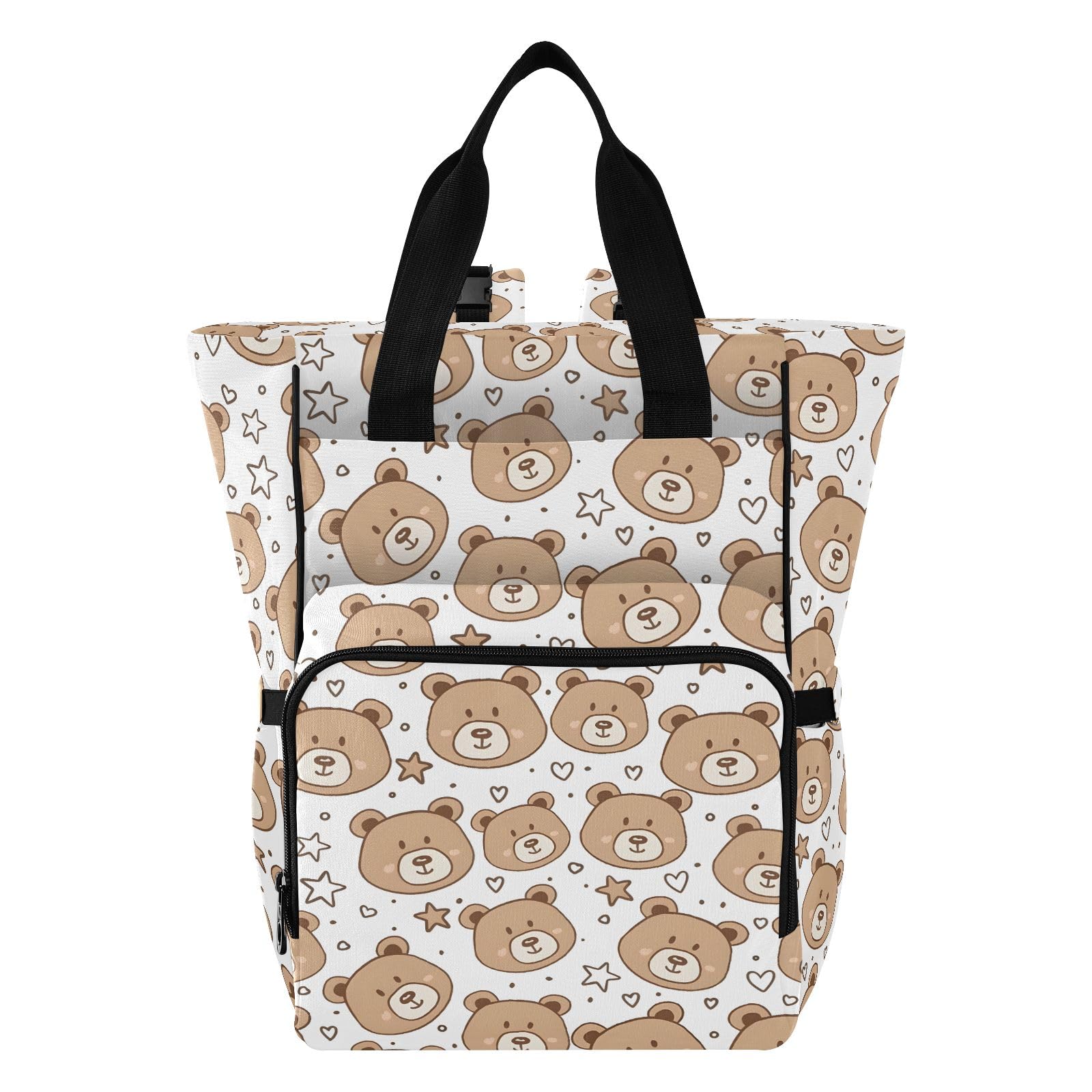 Mnsruu Cute Bear Baby Diaper Bag Zaino Grande Borsa Impermeabile Viaggio Pannolino Borse per Mamme e Papà