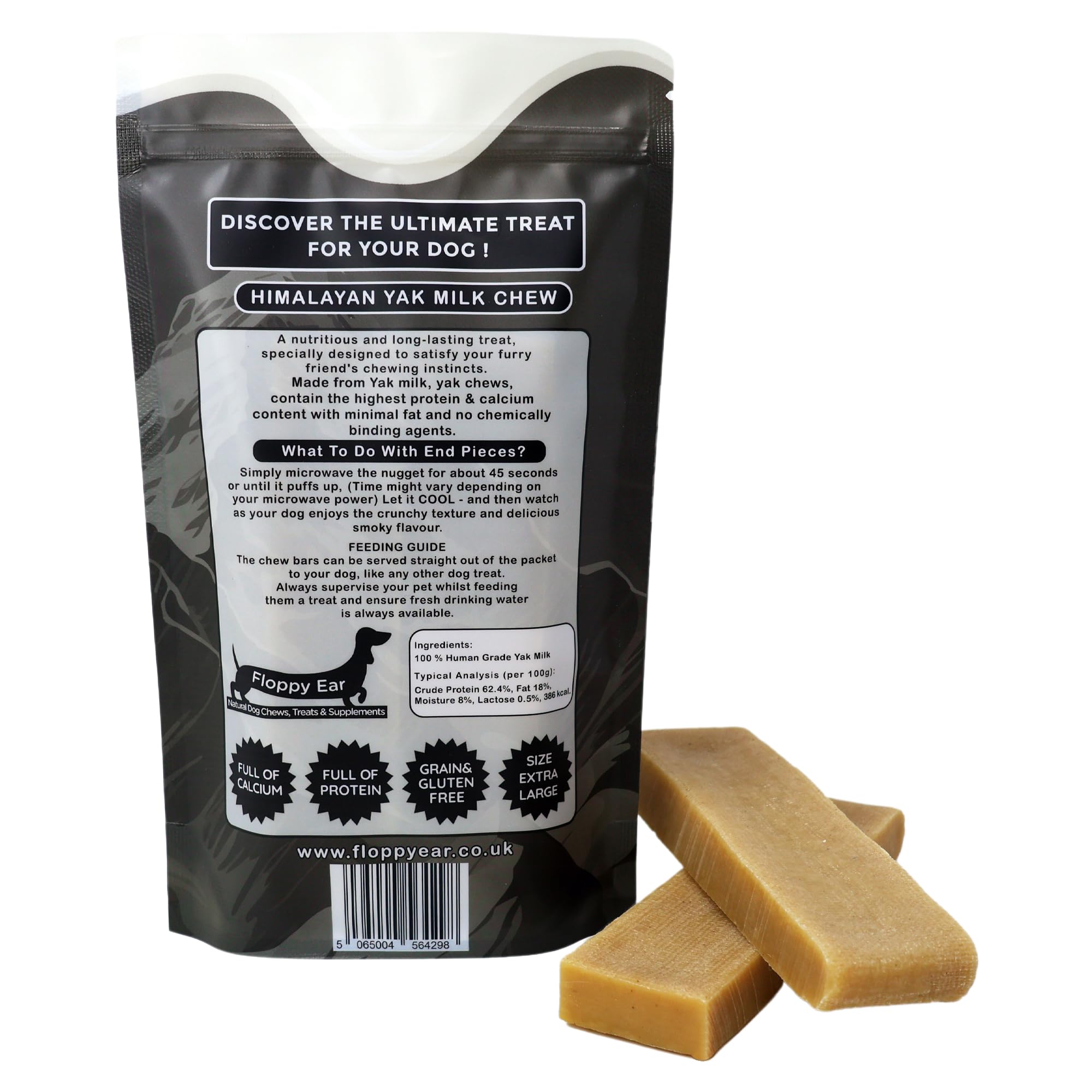Floppy Ear Himalayan Yak Chews, 100% Yak Milk Dog Chew, Rich in Protein & Calcium - Image 2