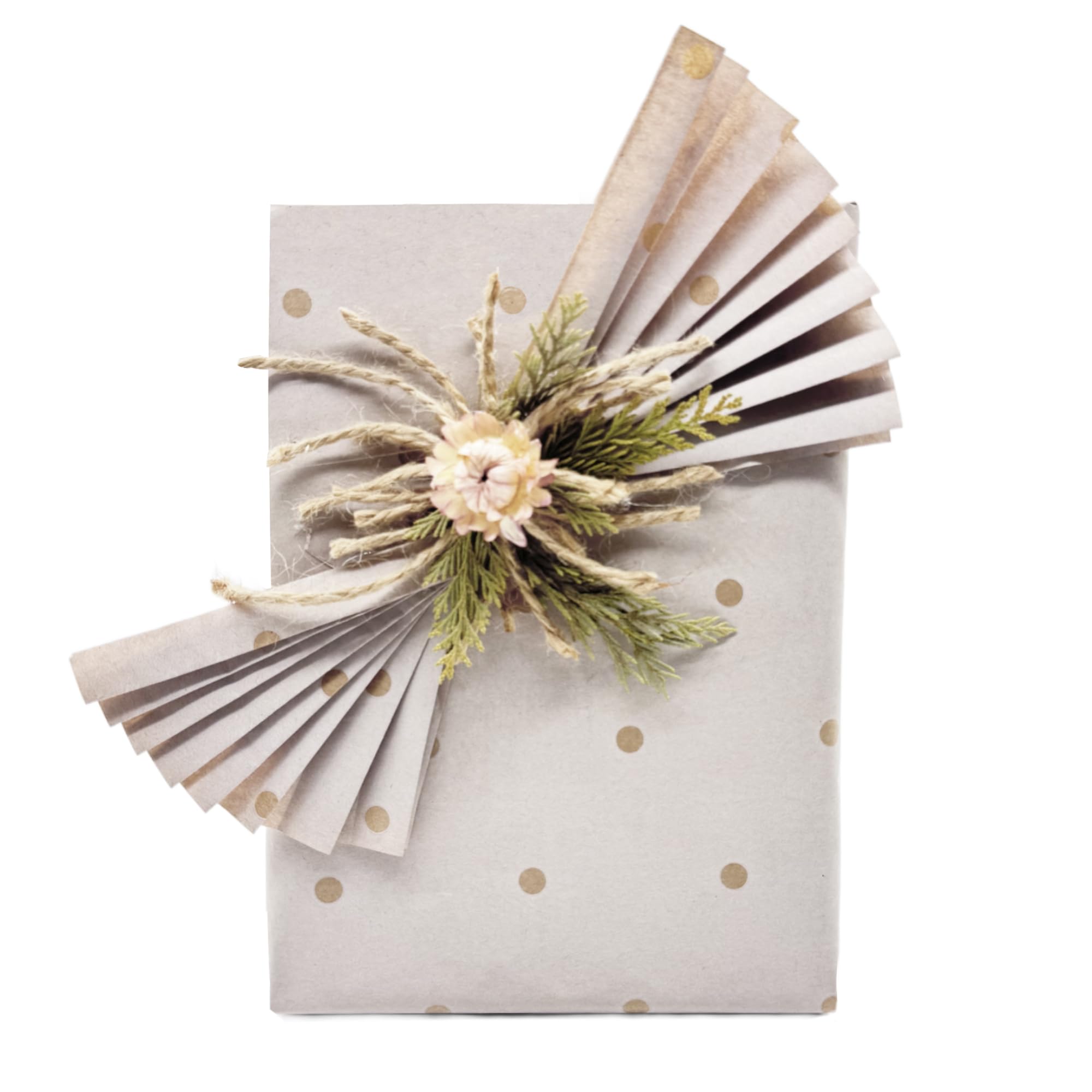PAKOT Papel de Regalo Kraft con Puntos Marrones en Rollo Bobina Profesional para Envolver Regalos y Packaging Comercial 70 cm x 100 m