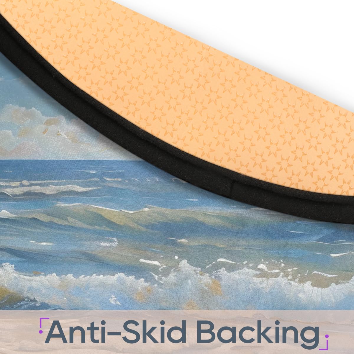 Amazon.com: Mintoprints Ocean Beach Shell Round Rug 3ft Beach