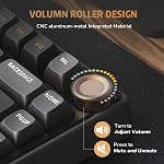 RK ROYAL KLUDGE R75 Jeu de clavier filé avec volume Knob, 75% Joint de clavier monté, chaud swappable, son crémeux, MDA Profil, PBT Captures-clés