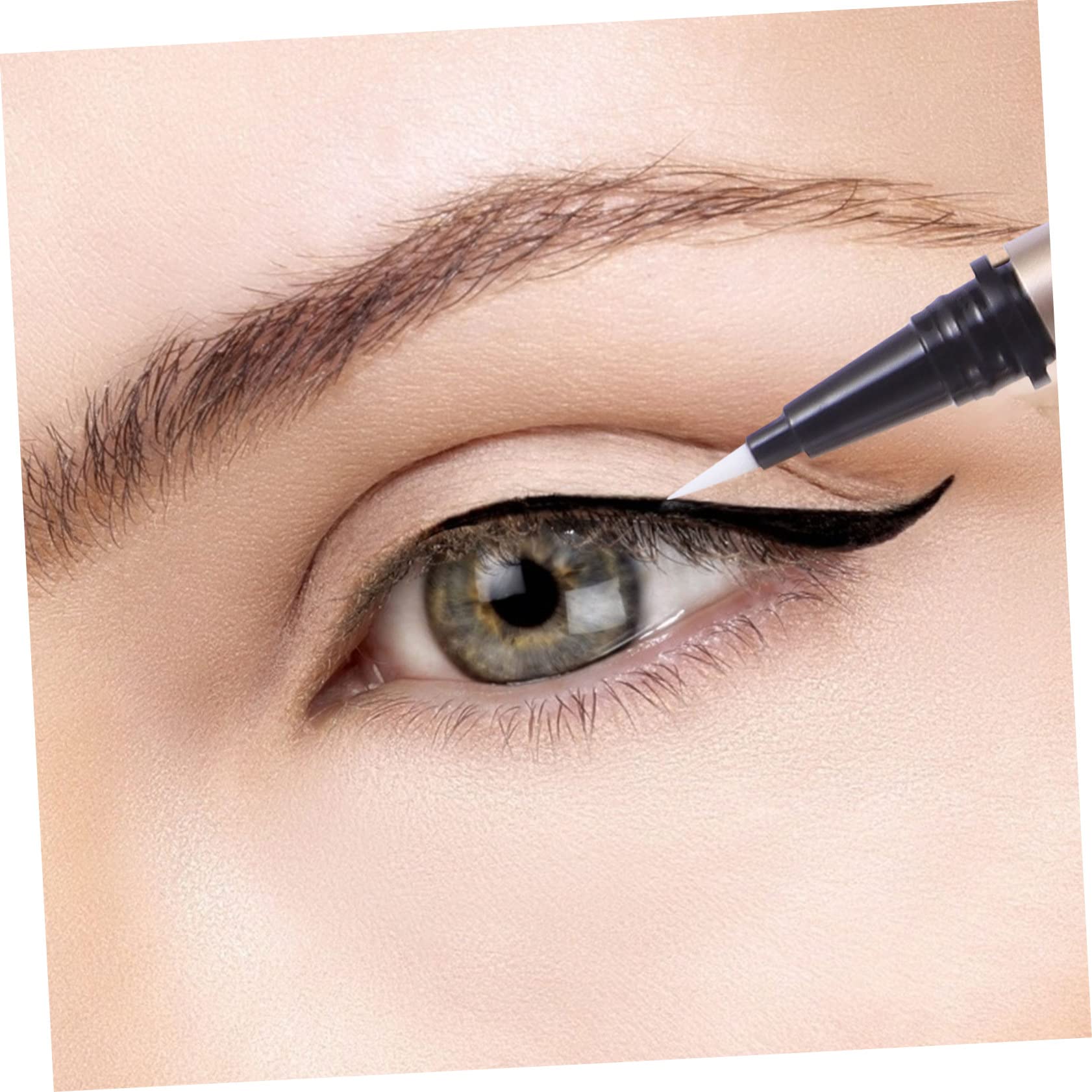5 Tubos Delineadores de Ojos Recargables de 1ml en Plástico Dorado, Portátiles para Almacenar Delineador Líquido en Tiendas Cosméticas