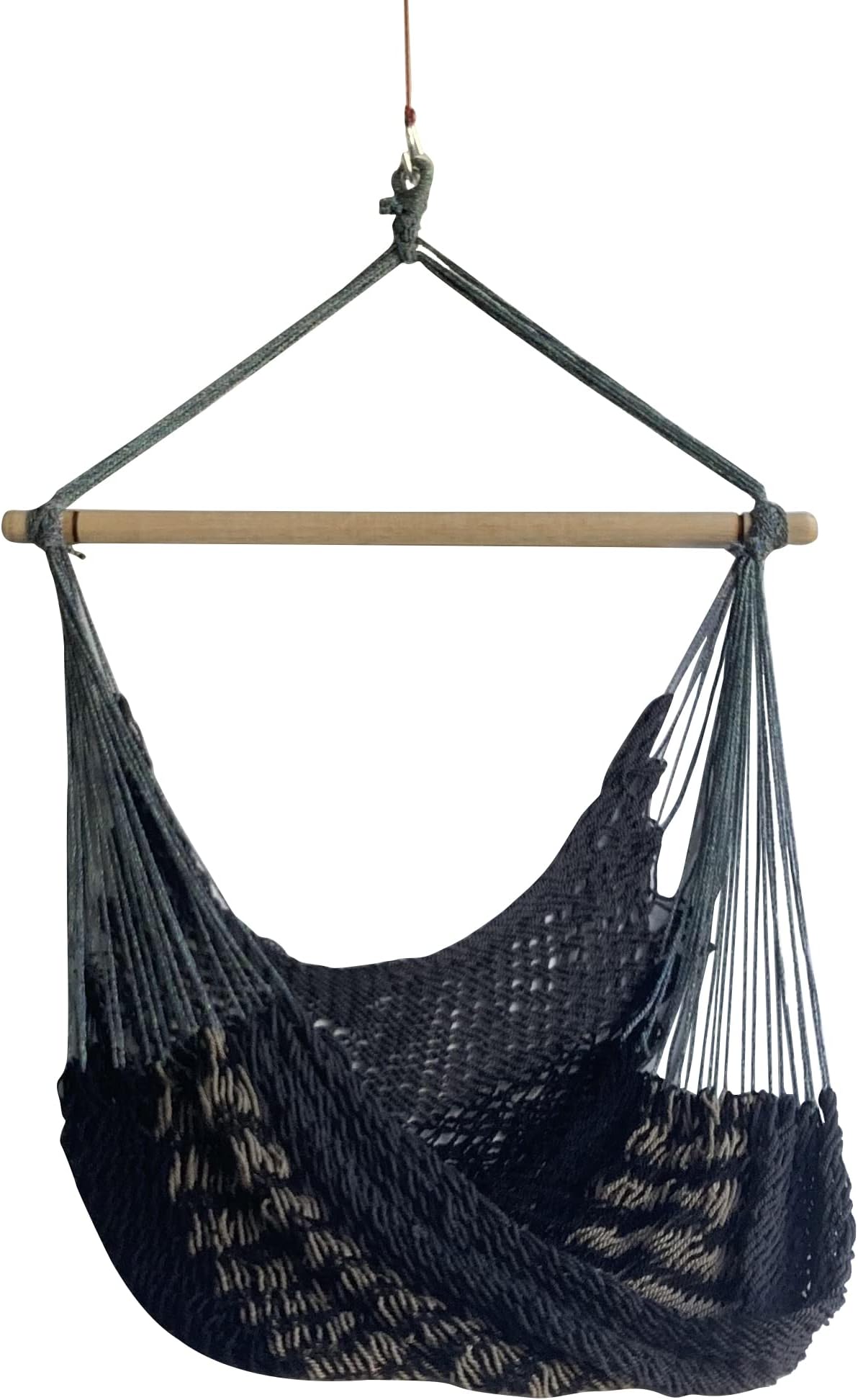 Hammock Chair Hanging Rope Swing 275 lbs Capacity Hardwood Spreader Bar, Travel Portable Hammock HCR-2022-44