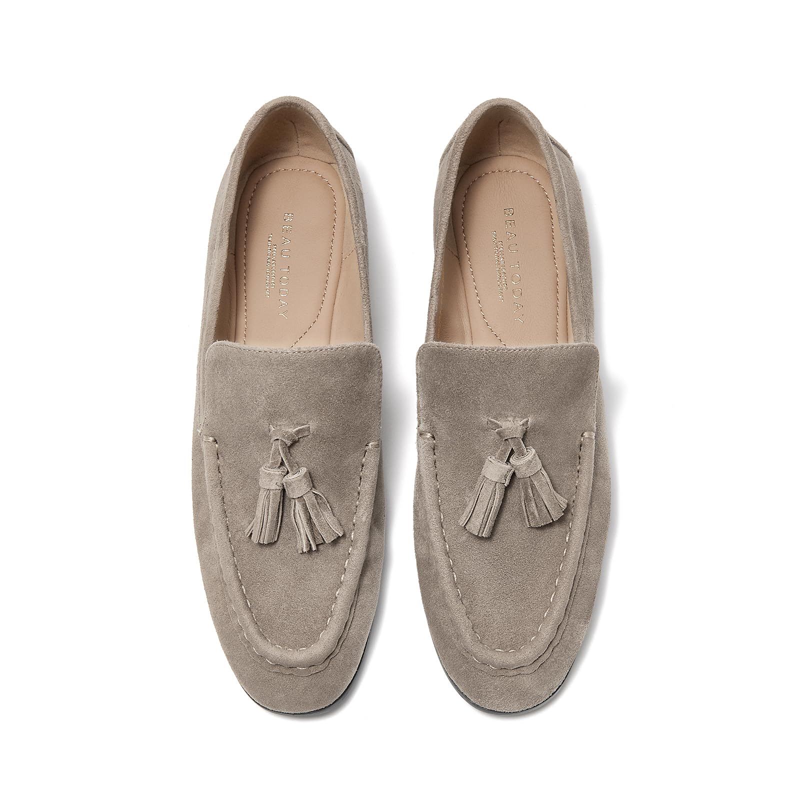 Suede Tassel Loafers for Women, Slip On Flats Shoes Women Comfortable, Lightweight Ladies Loafers Shoes Dress Casual Business Driving Moccasins for Work-image-22