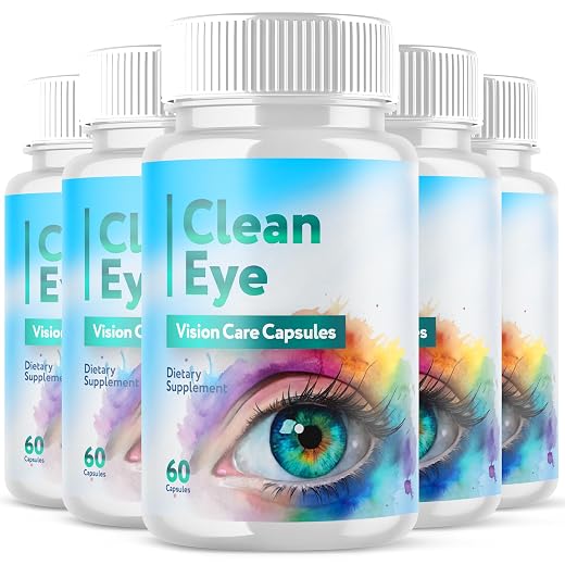 (5 Pack) Clean Eye Vision Care Capsules, Supplement Formula (300 Capsules)