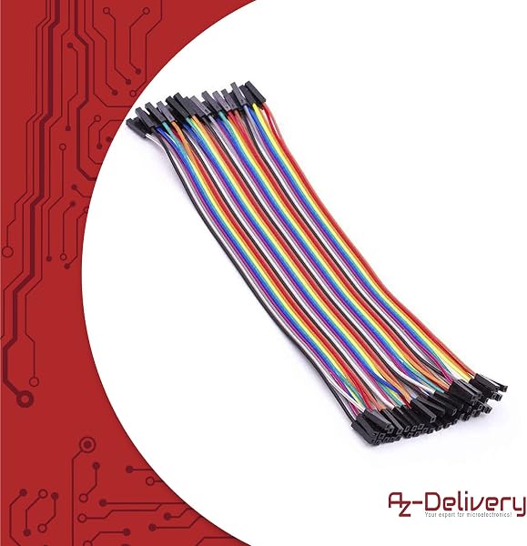 AZDelivery Jumper Wire Cavalier Câble F2F pour Microcontrôleur Breadboard – 3 en 1 Multicolore Fil Wire Compatible avec Arduino et Raspberry Pi incluant Un E-Book! - 2