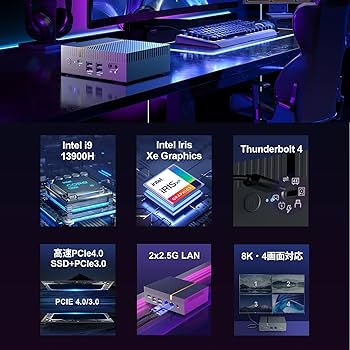 週末SALE♡ミニPC インテルCore i9-13900H 14コア 週末SALE♡ミニPC インテルCore i9-13900H 14コア Amazon.co.jp