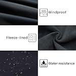 SOUKE SPORTS Men's Winter Cycling Jacket Windproof Waterproof Running Jacket with Reflective Strips for Outdoor Sport
