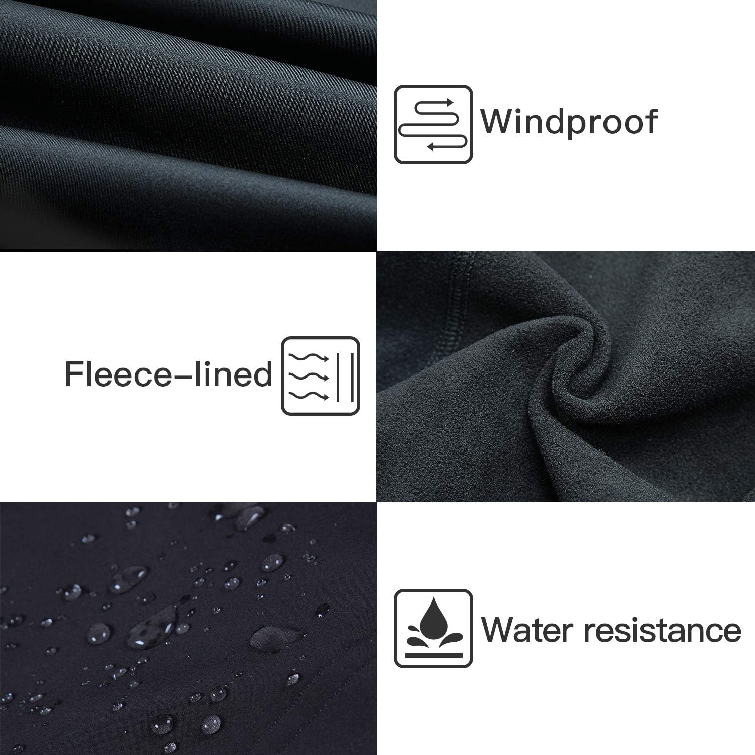 Souke Sports Men's Winter Cycling Jacket, Windproof Water Resistant Thermal Windbreaker : Clothing, Shoes & Jewelry