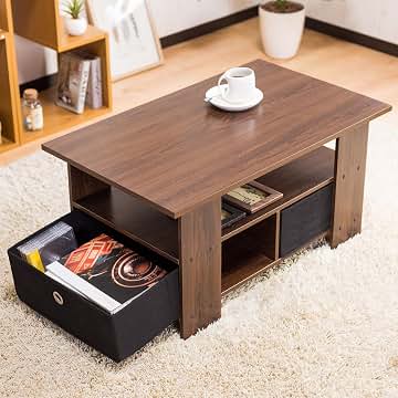 Amazon.co.jp: 収納付きテーブル 小さめ