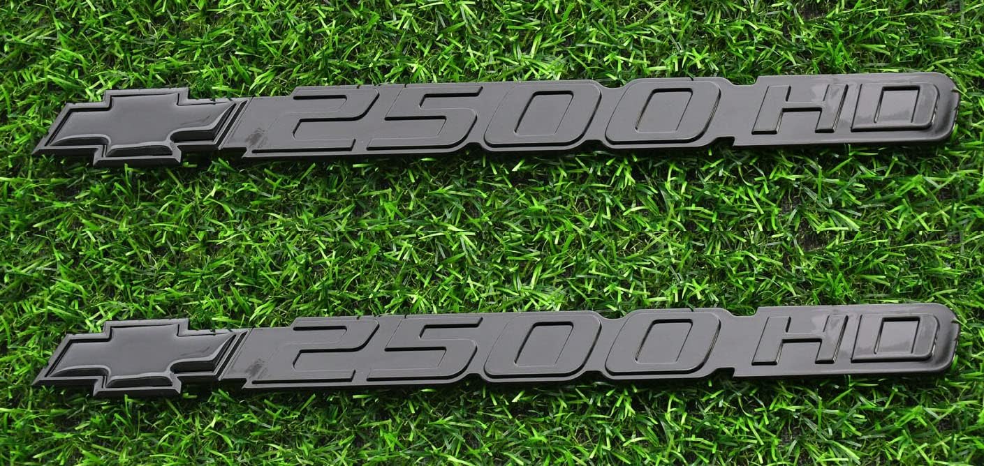 2Pcs 0107 Bowtie 2500 HD Emblems Front Side Door Badge