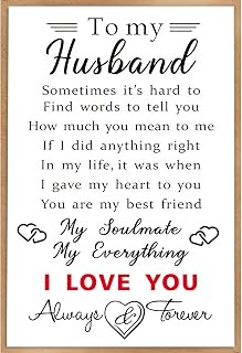Anniversary Card to Husband, Happy Wedding Anniversary Card & Gifts for Husband from Wife