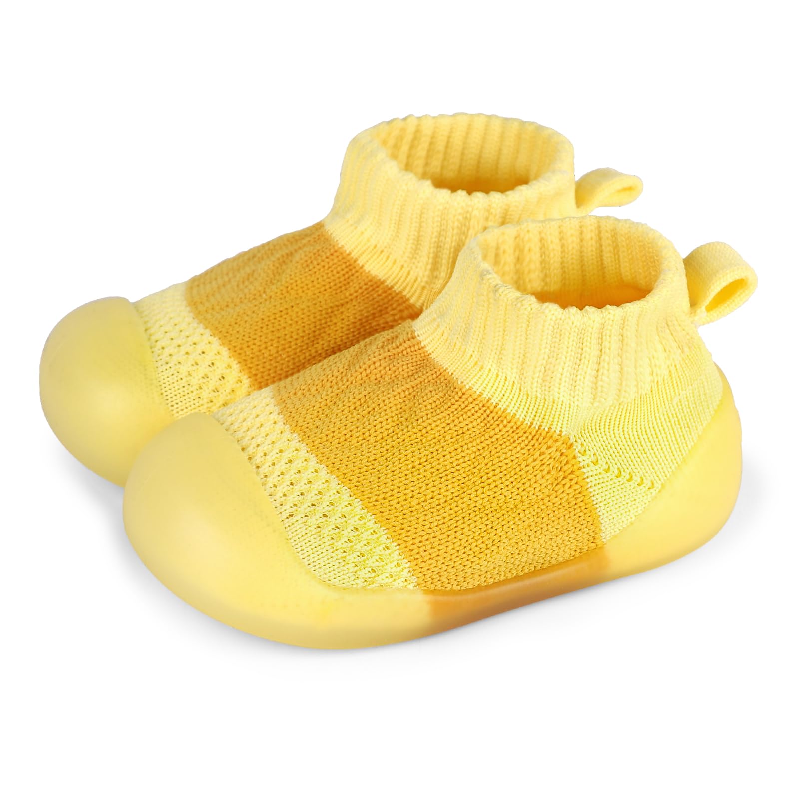LACOFIA Chaussons Chaussettes Bébé Garçons Filles Chaussures Premier Pas Bébé Chaussettes Doux Respirant avec Semelle Souple Antidérapante en Caoutchouc pour Bébé 6~24 Mois
