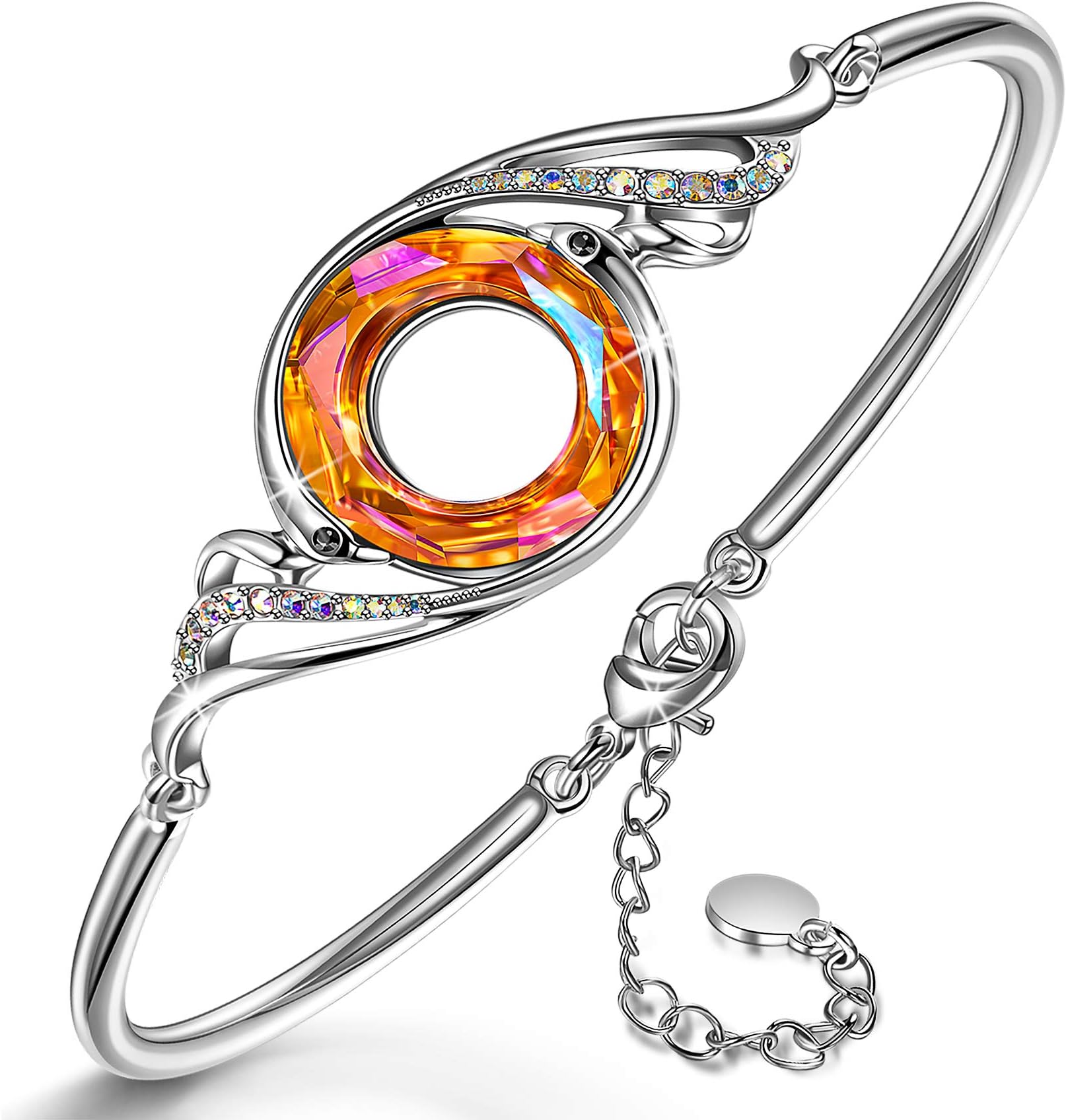 Kate Lynn Mother's Day Gifts for Women Bracelet Crystal Bangle Bracelets for Mum Her Women Sister Wife Girlfriend Birthday Gifts Ladies Personalised Jewellery Box Packaging
