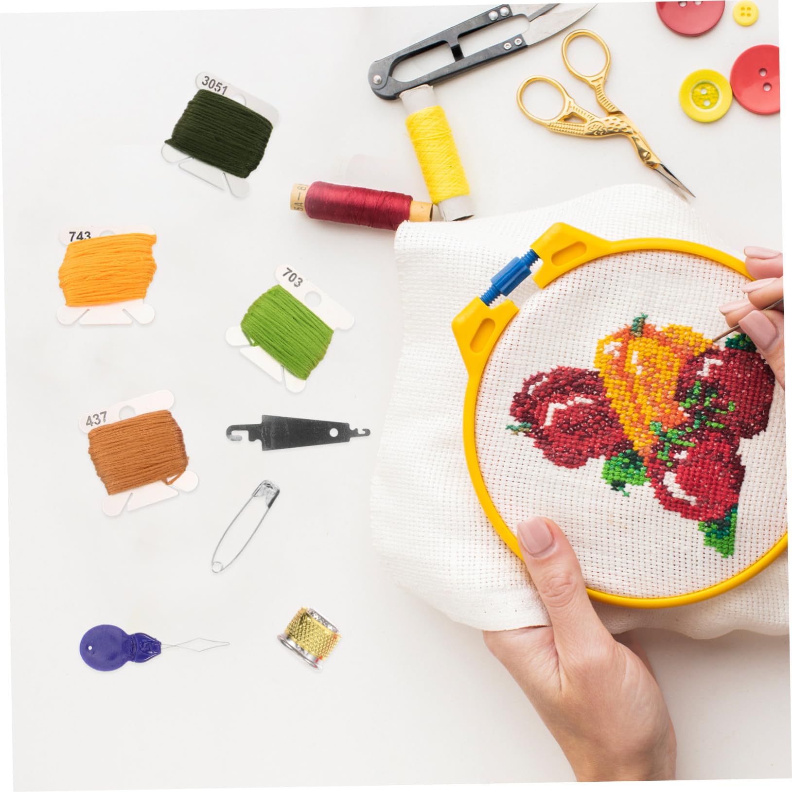 Homoyoyo Kit de Bordado para Principiantes 50 Colores con Caja Plástica