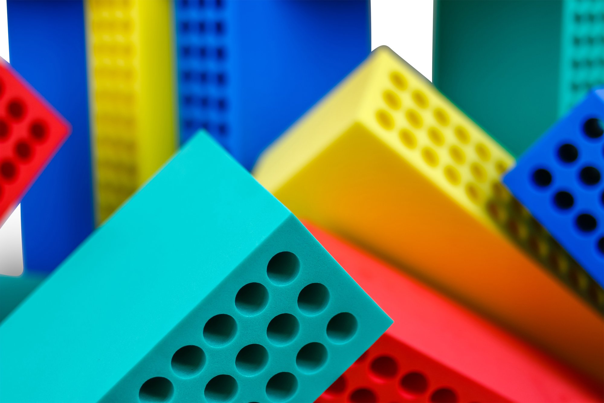 BlockX® Original Grundset mit 20 Schaumstoffblöcken, Motorik- & Leichtathletik-System, hochwertige PE-Schaumblöcke (50x15x8 cm), pädagogisches Bausystem für Schule, Kindergarten