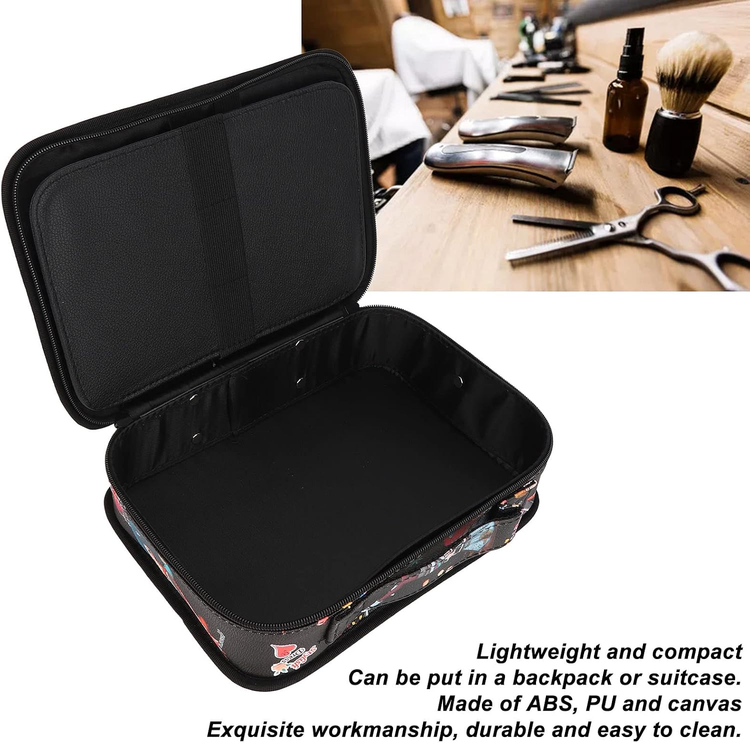 Barber Carrying Case, Stylist Tool Storage Bag Multifunction for Scissors Combs Hair Clippers
