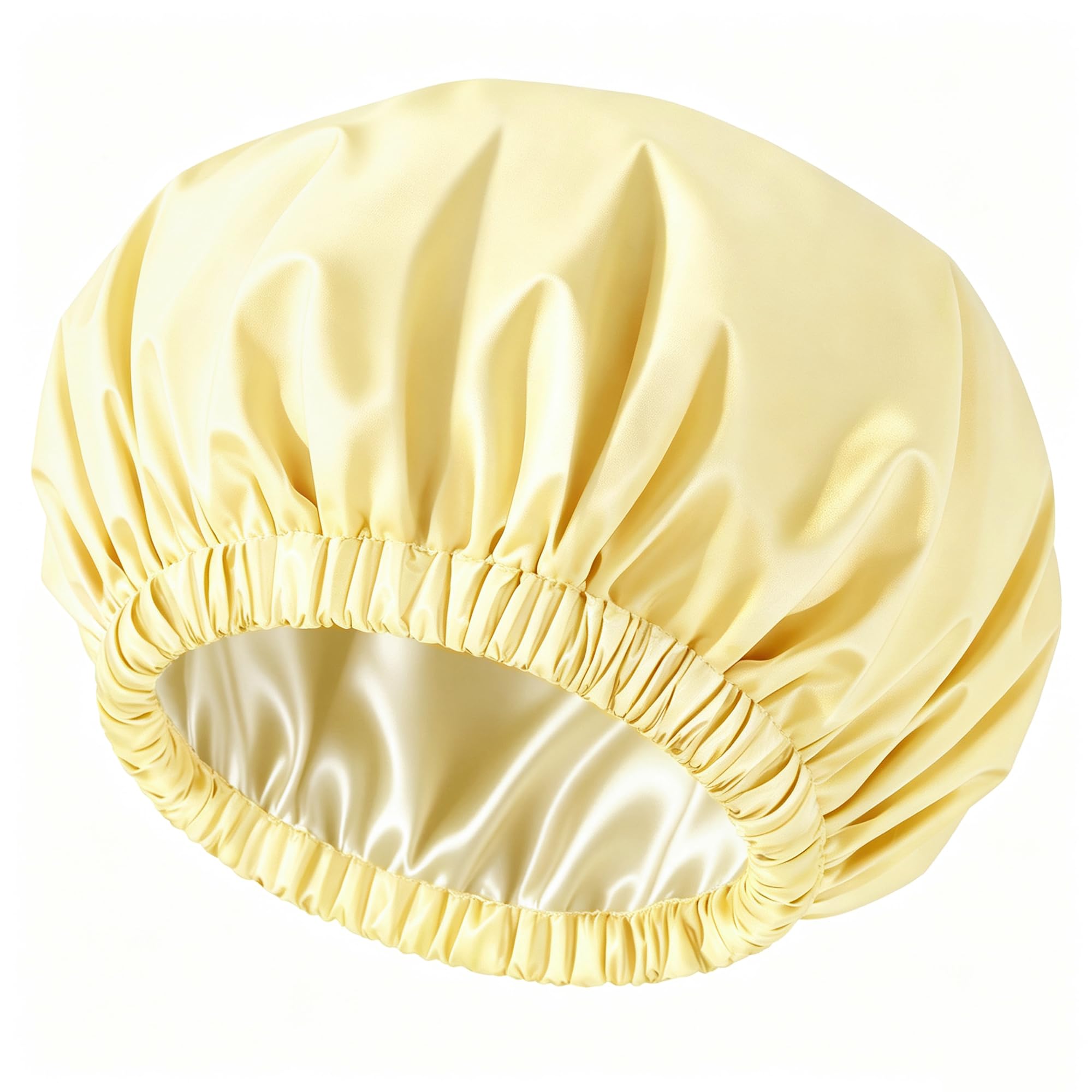 Satin Shower Cap for Women - Waterproof & Reusable -12