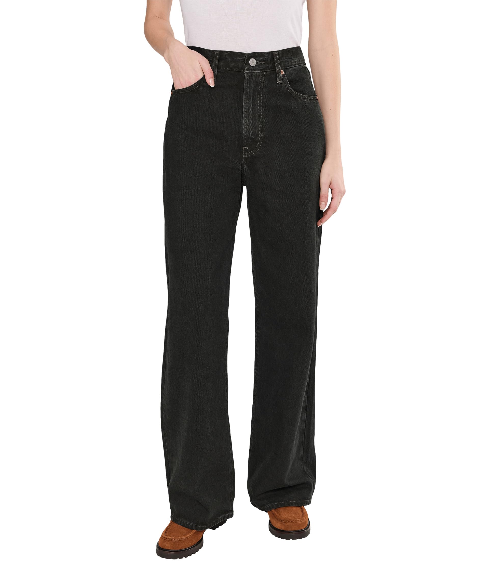 Levi's Women's Ribcage Wide Leg H223 25W x 32L Rosie Posie