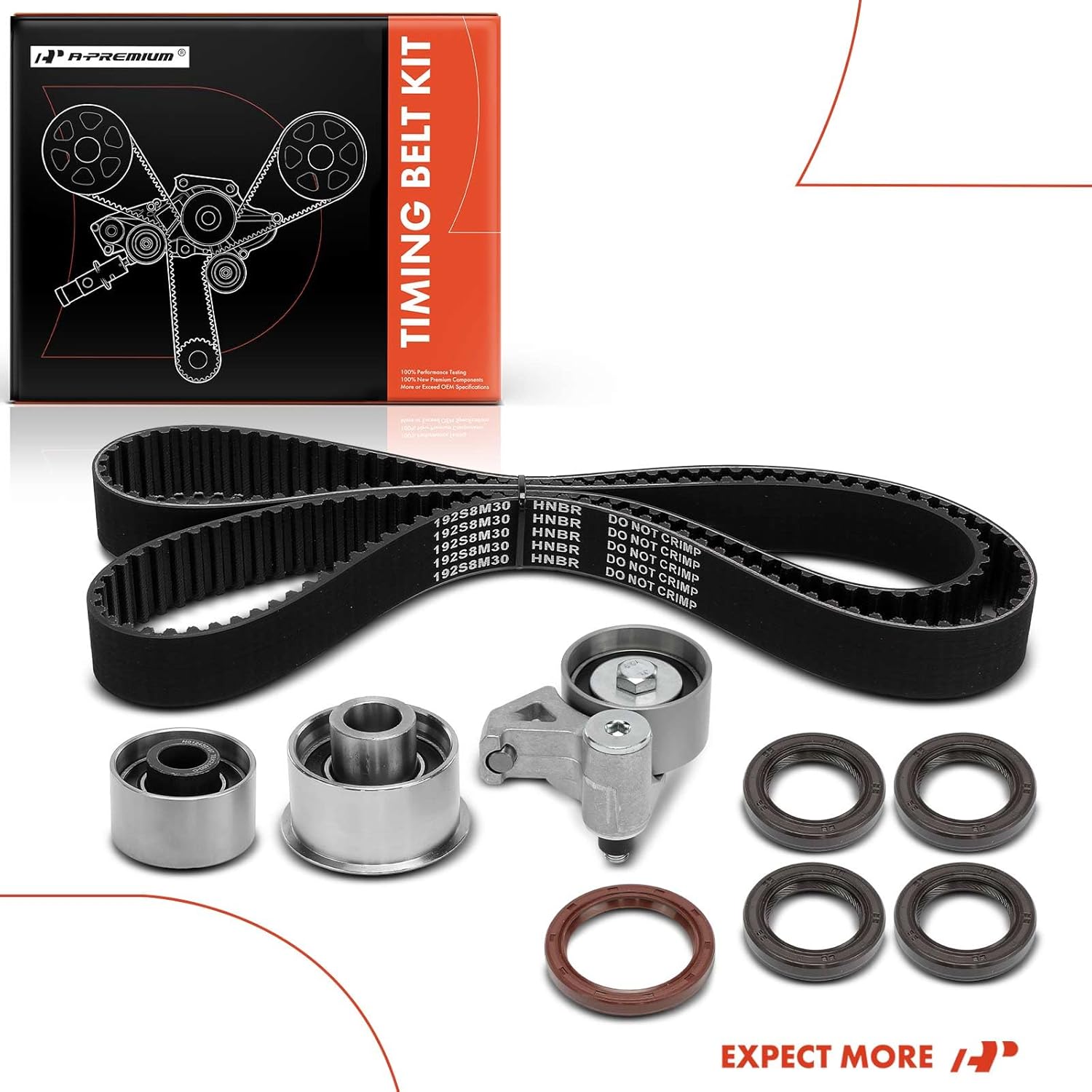 A-Premium Engine Timing Belt Kit Compatible with Ford Probe 1993-1997 & Mazda 626 1993-2002, Millenia 1995-2002, MX-3 MX3 1992-1995, MX-6 MX6 1993-1997 - 1.8L 2.5L