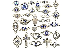 30 Pieces Evil Eye Charms for Jewelry Making