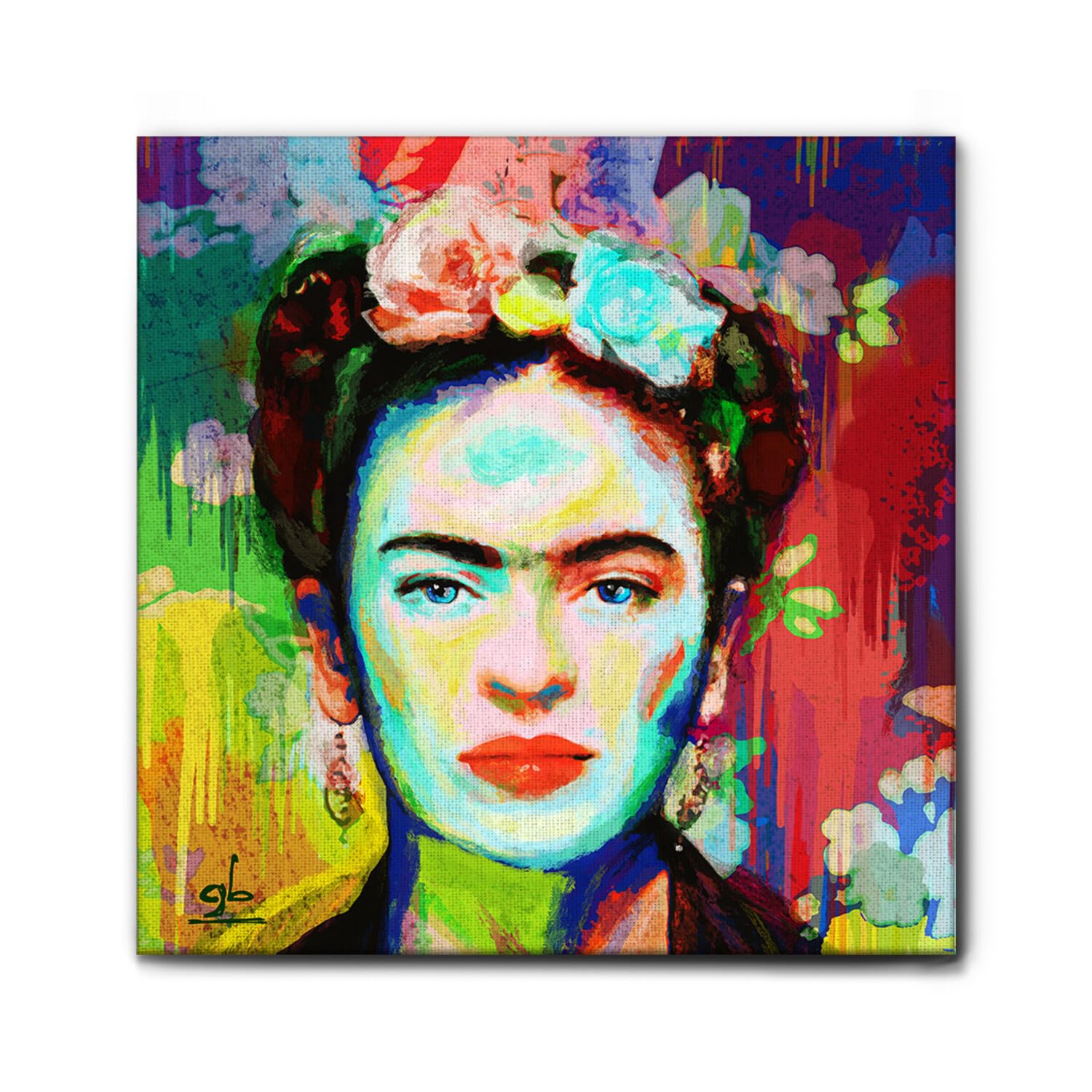 Giallobus Frida Premium Loom Canvas 100x100 Gemälde