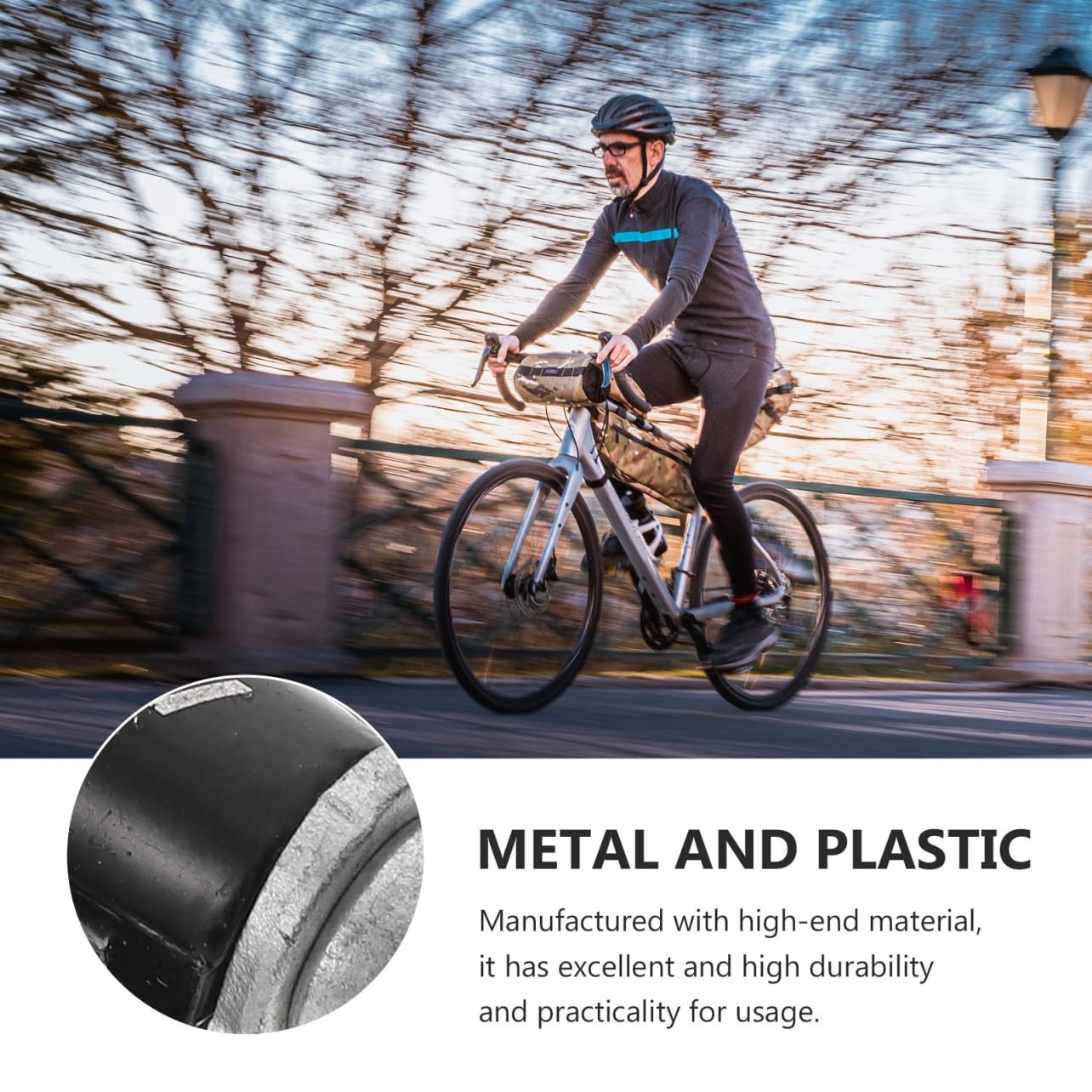 Abaodam Pastillas de Freno para Bicicleta de Montaña y Carretera de Freno de Disco Duraderas con Diseño Alta Resistencia Buena Disipación Térmica Compatibles y Traseros