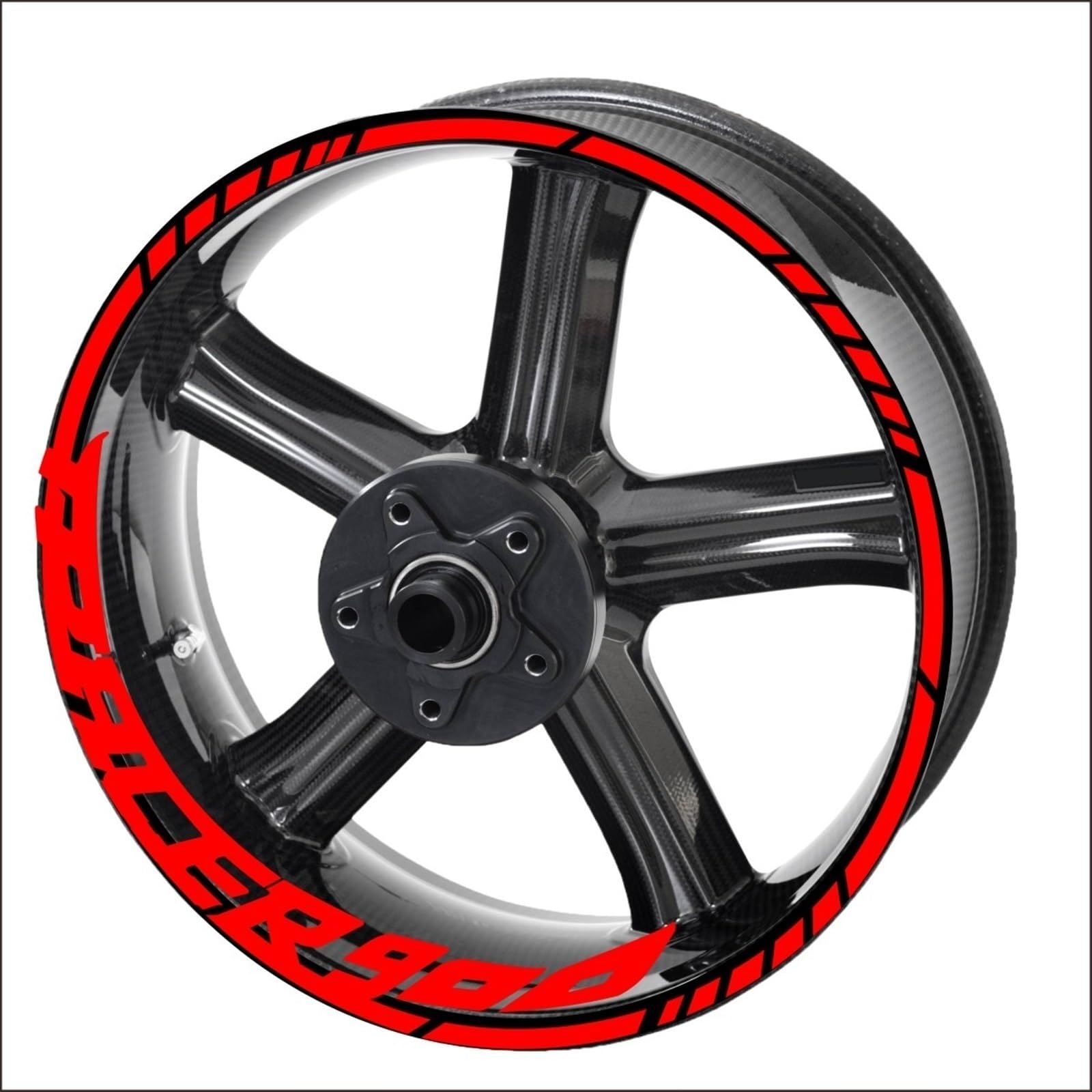 Motorcycle Inner and Outer Wheel Hub Decal Decorative Rim Waterproof Sticker for Yamaha Tracer 9 900 700 Gt Decorative(Color8)