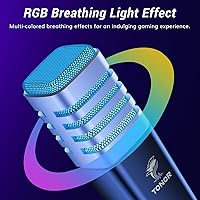 Vista 3 de TONOR Micrófono USB para juegos, juego de microfono de transmisión RGB, micrófono de computadora de grabación de podcasts para PS4/5, Discord