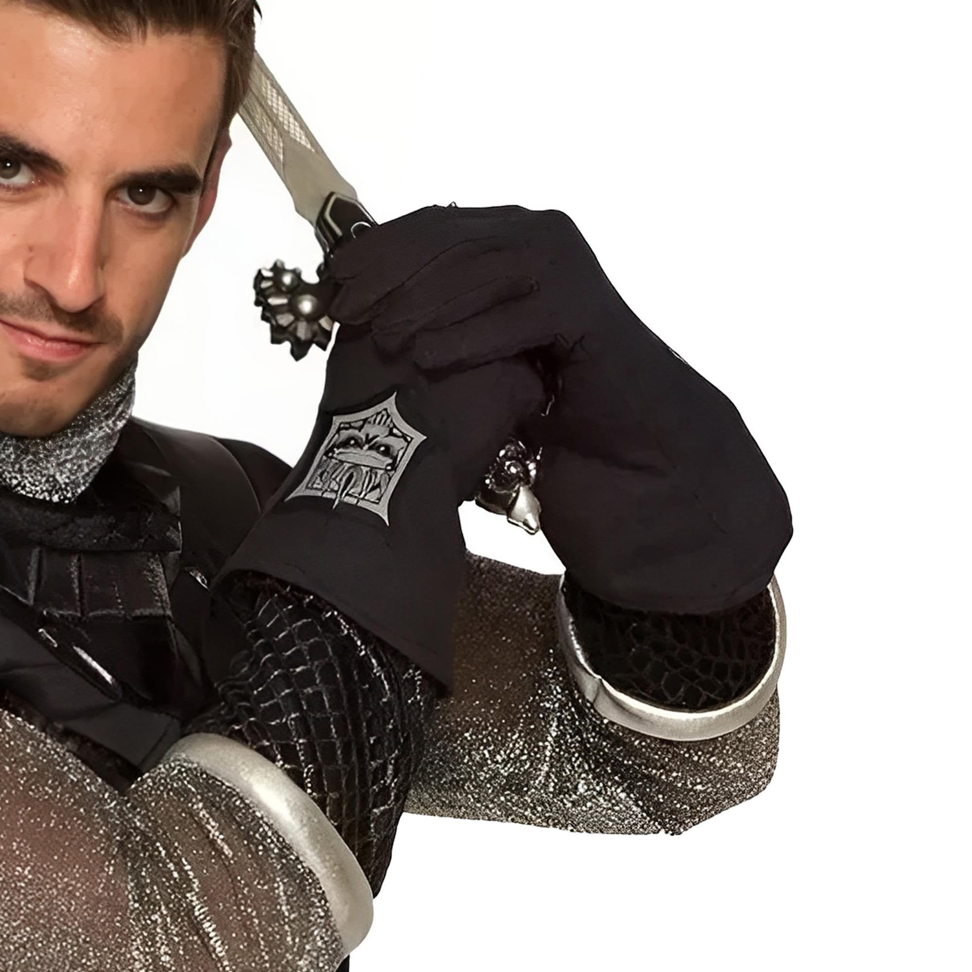 Forum Novelties Party Supplies Men's Dark Royalty-King's Gloves, Black, Standard